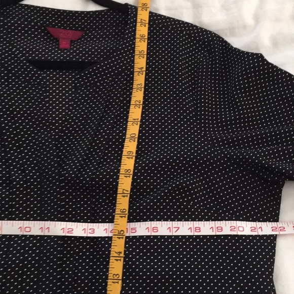 Polka dot button down blouse212 Collection XL - Picture 4 of 5